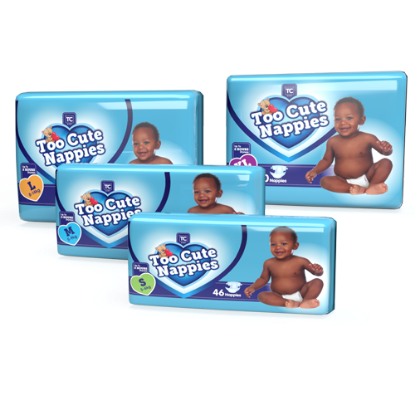 Too Cute Nappies - Size M (5-9kg)  Too Cute Nappies - Size M (5-9kg)