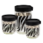 Show details for 3pc Zebra Glass Storage Jar - 350ml X2, 560ml Picture of 3pc Zebra Glass Storage Jar - 350ml X2, 560ml