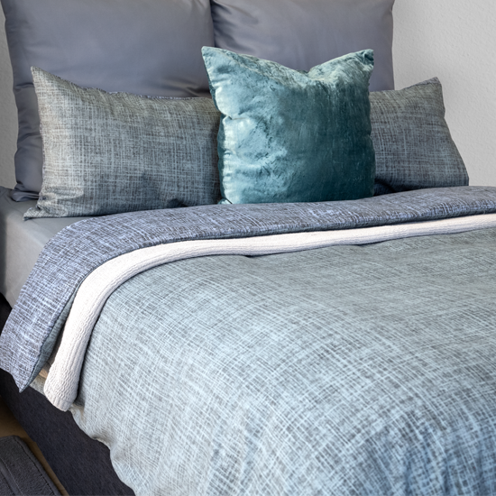 Picture of Crystal Crosshatch Set - Blue/Grey Double
