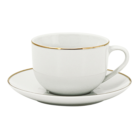 (6) Victoria Teacup & Saucers - 220ml