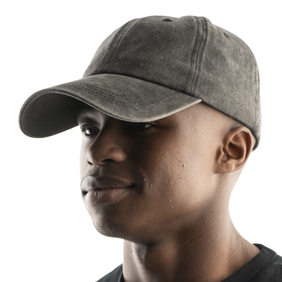 Picture of Berlin Men's Washed Peak Cap - Black