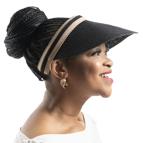 Picture of Elisa Straw Visor - Black