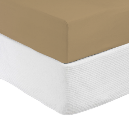 Fitted Sheet Beige Double Picture of Fitted Sheet Beige King - 183 x 190 x 30cm