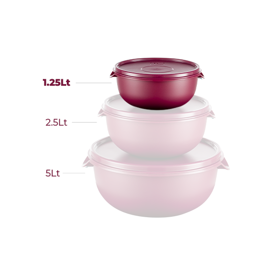 Bowl W/Lid 1.25Lt - Cherry - PS212