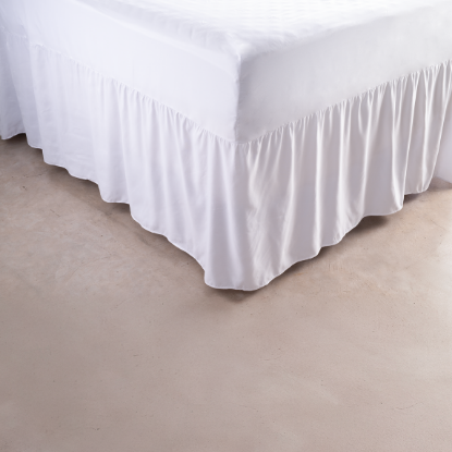 Show details for Fitted Sheet & Night Frill in One - White - Queen Picture of Fitted Sheet & Night Frill in One - White - Queen