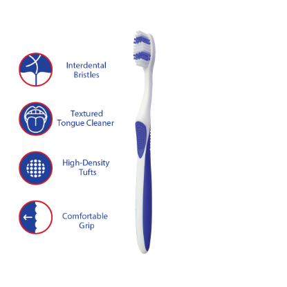 Show details for Easy Clean All In One Toothbrush - Blue Picture of Easy Clean All In One Toothbrush - Blue