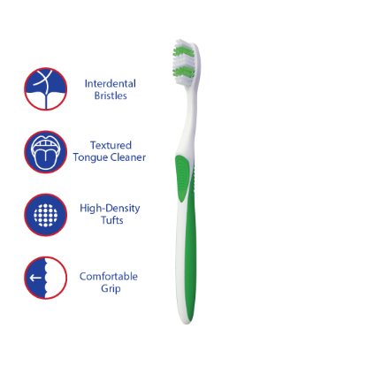 Show details for Easy Clean All In One Toothbrush - Green Picture of Easy Clean All In One Toothbrush - Green