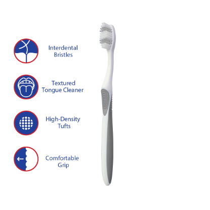 Show details for Easy Clean All In One Toothbrush - Grey Picture of Easy Clean All In One Toothbrush - Grey