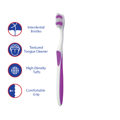 Show details for Easy Clean All In One Toothbrush - Purple Picture of Easy Clean All In One Toothbrush - Purple