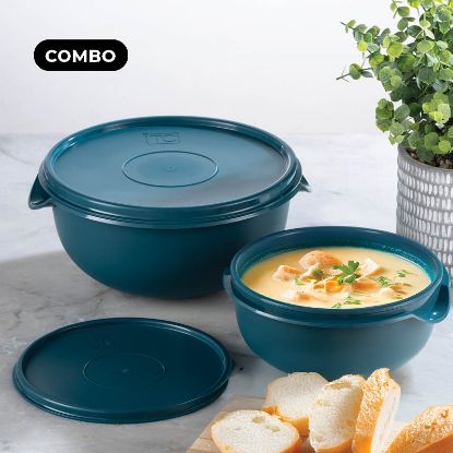 Picture of (PS202 + PS204) Teal Bowl/Lid 2,5Lt + 5Lt