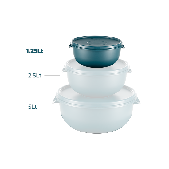 Picture of Bowl With Lid 1.25Lt - Teal