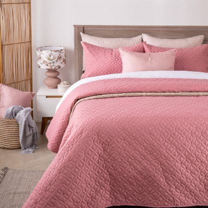 Show details for Cullinan Quilt Bed Set 3pc - Pink - Queen Picture of Cullinan Quilt Bed Set 3pc - Pink - Queen